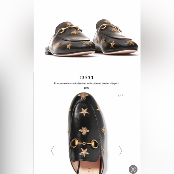 Gucci embroidered bee horsebit princetown slipper - Picture 7 of 7